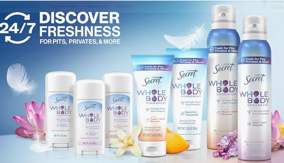 Secret Whole Body Deodorant Review